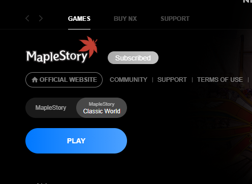 Global MapleStory Classic World 經典版國際服登入畫面